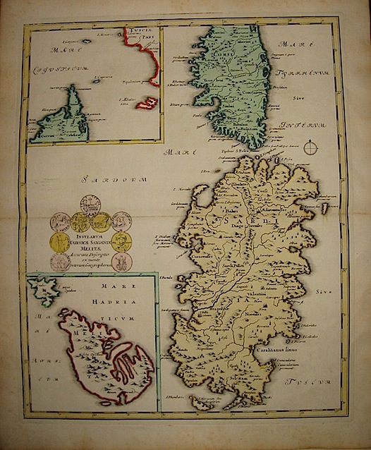 Weigel Christoph Insularum Corsicae, Sardiniae, Melitae accurata descriptio 1720  Norimberga 
